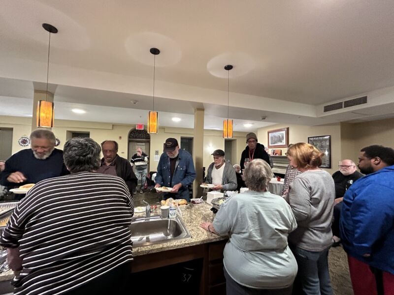 Image for the Tweet beginning: Thanksgiving came early for residents